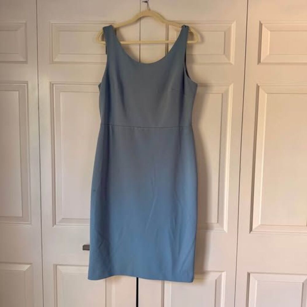 Betsey Johnson Slate Blue Sleeveless Fit & Flare Dress Size 14 Stained
